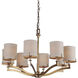 Gallery Devlyn 8 Light 34 inch Vintage Brass Chandelier Ceiling Light, Gallery Collection