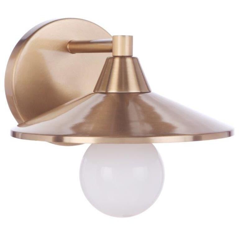 Isaac LED 8 inch Satin Brass Wall Sconce Wall Light