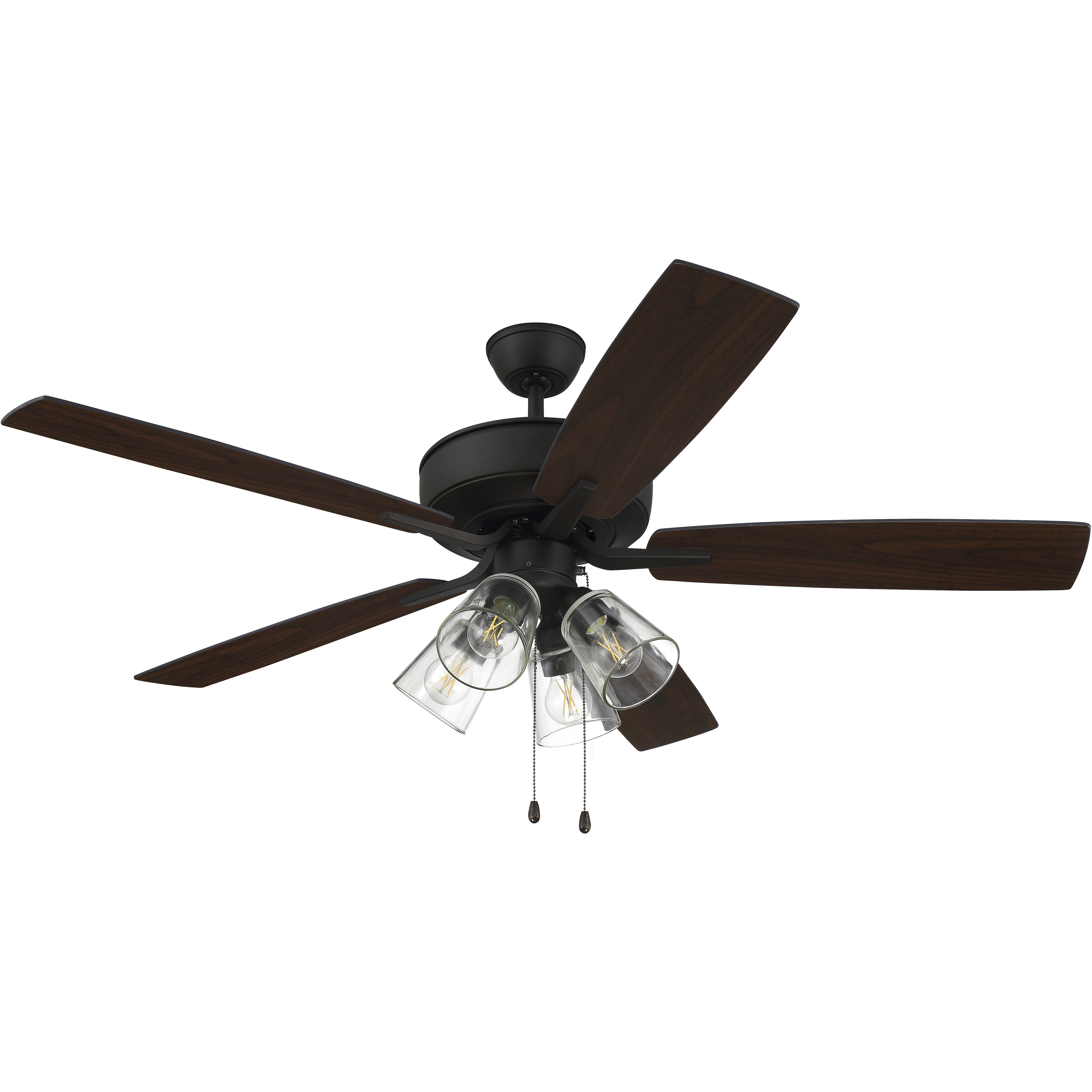 Pro Plus 104 52 inch Espresso with Espresso/Walnut Blades Contractor Ceiling Fan