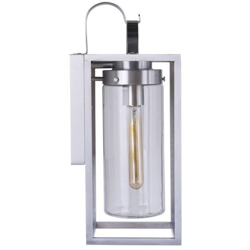 Neo 1 Light 17 inch Satin Aluminum Outdoor Wall Lantern