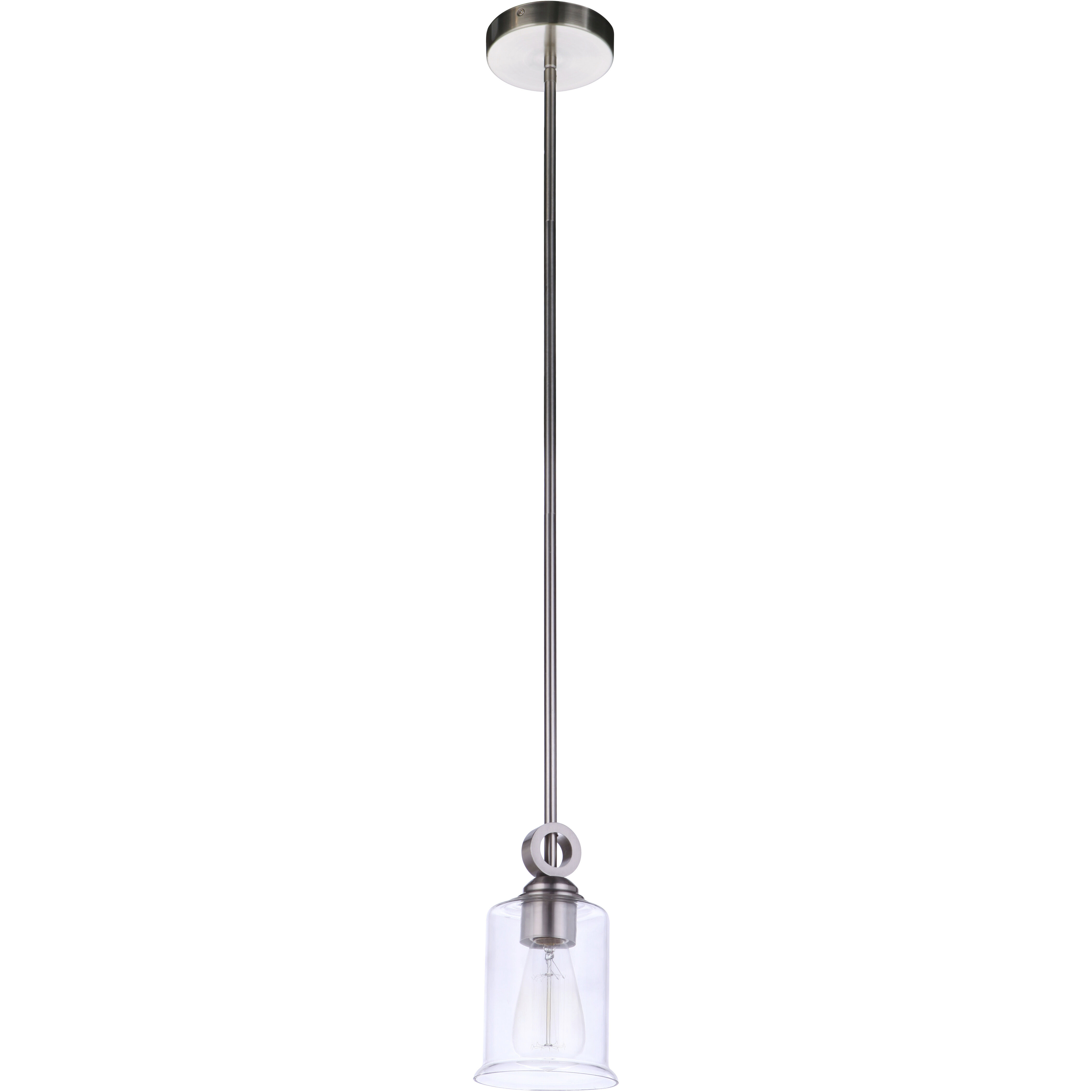 Romero 1 Light 5 inch Brushed Polished Nickel Mini Pendant Ceiling Light
