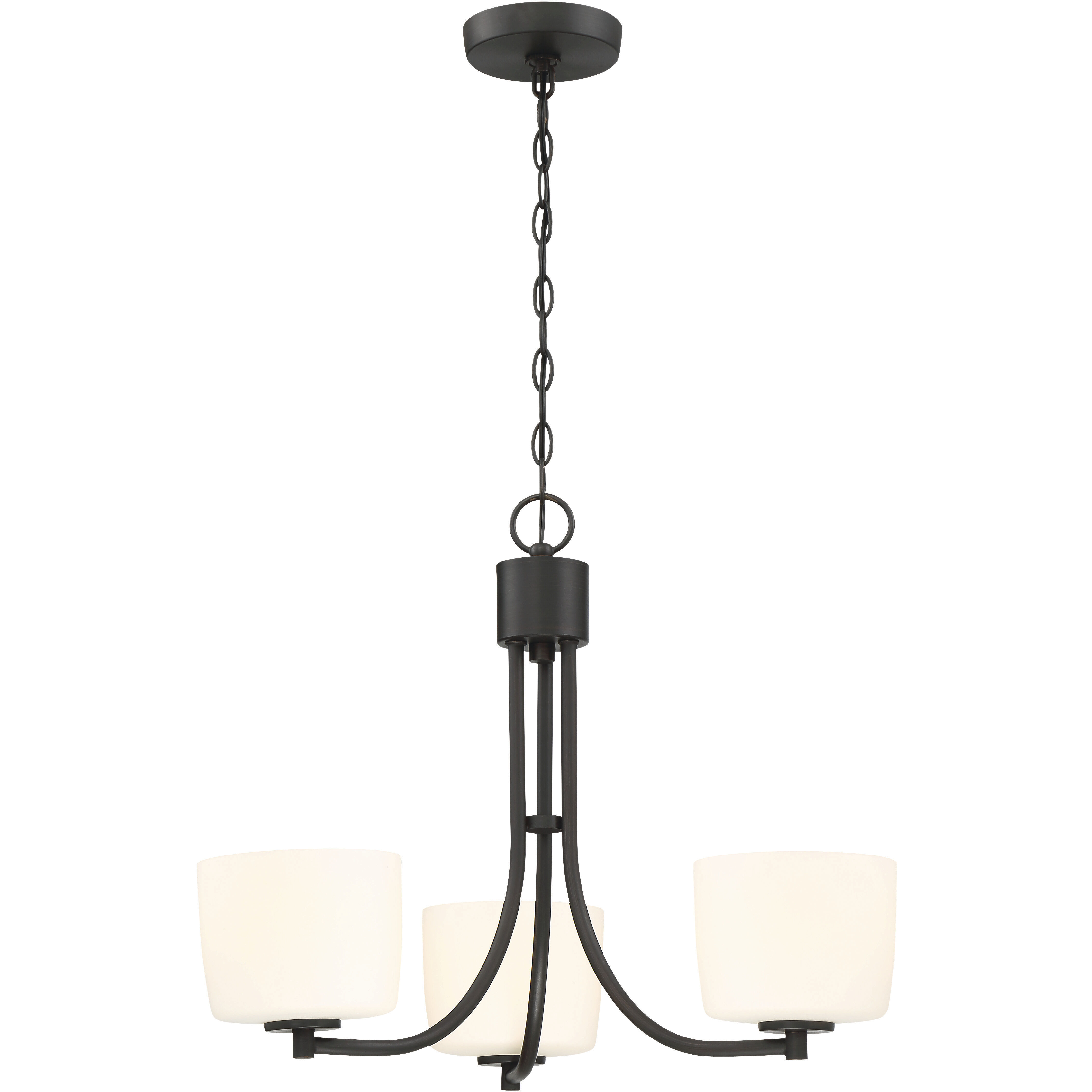 Clarendon 3 Light 22 inch Aged Bronze Brushed Chandelier Ceiling Light