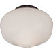 Universal LED Cased White Outdoor Fan Bowl Light Kit in Oiled Bronze, Schoolhouse