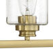 Bolden 4 Light 25.13 inch Satin Brass Vanity Light Wall Light in Clear Seeded