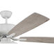 Pro Plus 119 52 inch White with White/Washed Oak Blades Contractor Ceiling Fan, Pan