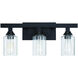 Neighborhood Chicago 3 Light 22 inch Flat Black Vanity Light Wall Light