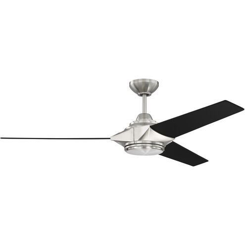 Echelon 54 inch Brushed Polished Nickel with Flat Black Blades Ceiling Fan