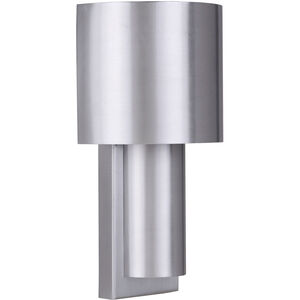 Midtown LED 11 inch Satin Aluminum Outdoor Wall Sconce, Small