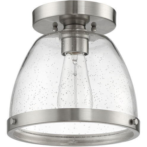 Lodie 1 Light 8 inch Brushed Polished Nickel Flushmount Ceiling Light