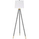 Bejamin 61 inch 60 watt Painted Black and Painted Gold Floor Lamp Portable Light