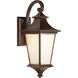 Argent II Outdoor Wall Mount in Aged Bronze Textured, LED, Medium