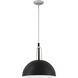 Kahn 1 Light 15.75 inch Midnight and Satin Aluminum Outdoor Pendant