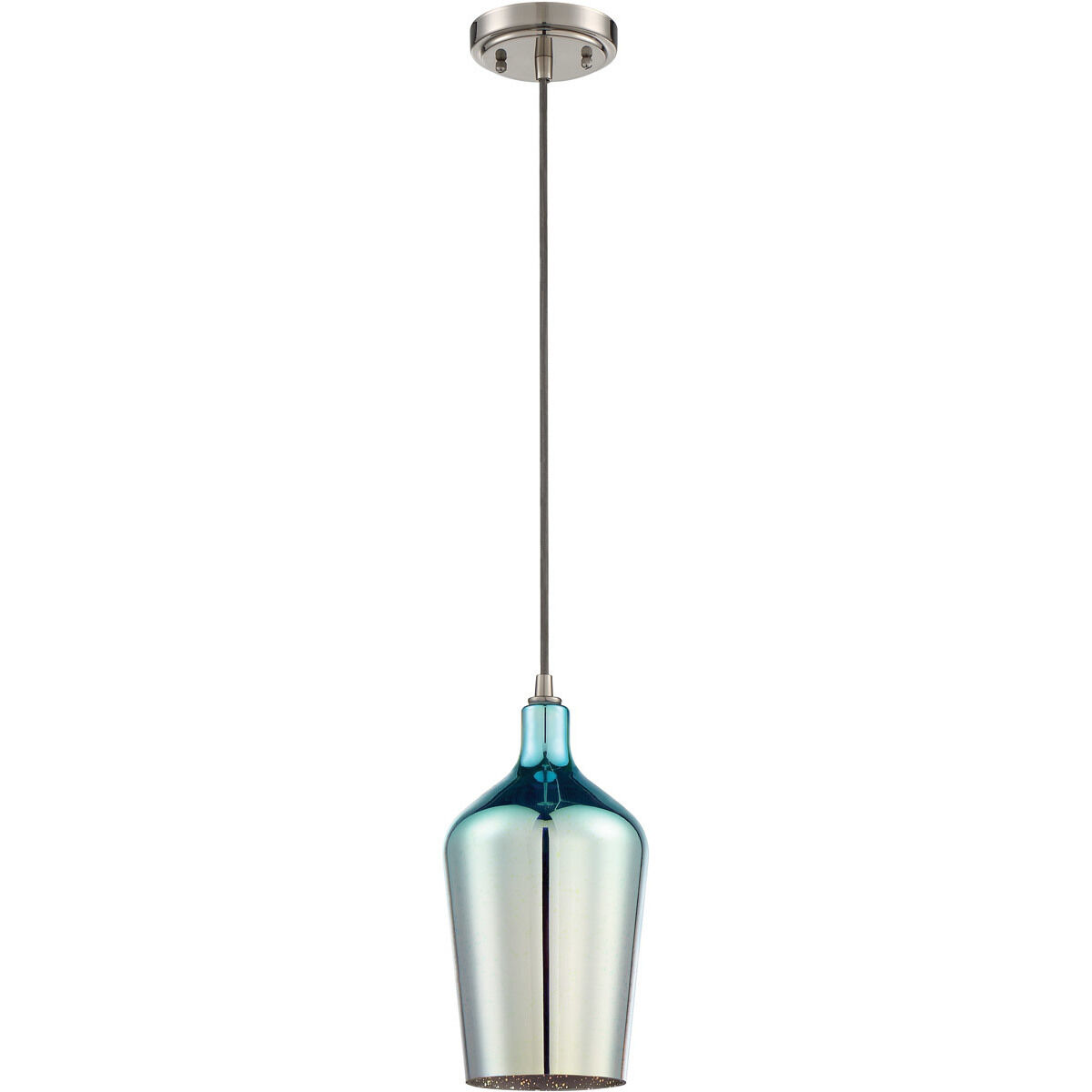 Bejamin 1 Light 6 inch Brushed Polished Nickel Mini Pendant Ceiling Light