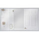 Framed 60 X 36 inch Brushed Polished Nickel LED Mirror, Back Lit