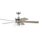 Gibson 52 inch Polished Nickel with Driftwood/Greywood Blades Ceiling Fan