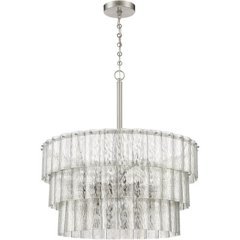 Museo 12 Light 29.5 inch Brushed Polished Nickel Pendant Ceiling Light