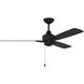 Moto 52 inch Flat Black with Flat Black/Greywood Blades Ceiling Fan