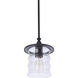 Canon 1 Light 7.5 inch Midnight Outdoor Pendant