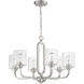 Collins 6 Light 26 inch Brushed Polished Nickel Chandelier Ceiling Light