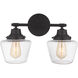 Neighborhood Essex 2 Light 18 inch Flat Black Vanity Light Wall Light, Neighborhood Collection
