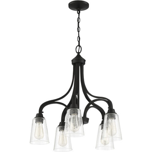 Neighborhood Grace 5 Light 24 inch Espresso Down Chandelier Ceiling Light in Clear Seeded, Neighborhood Collection
