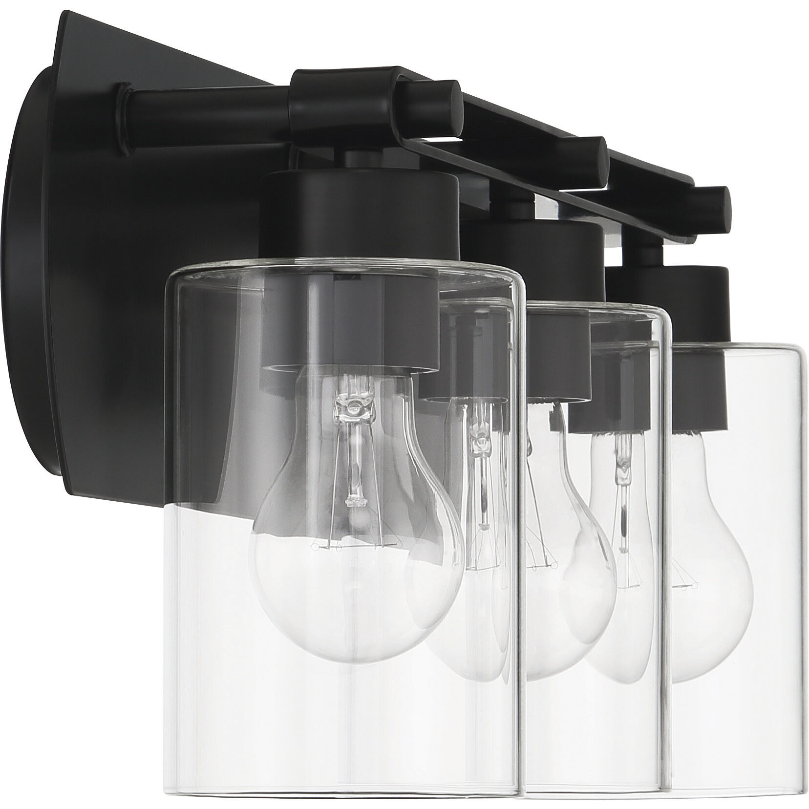 Hendrix 3 Light 20.5 inch Flat Black Vanity Light Wall Light