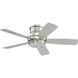Tempo Hugger 44 inch Brushed Polished Nickel with Brushed Nickel/Maple Blades Ceiling Fan