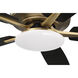 Pro Plus 112 52 inch Satin Brass with Black Walnut/Flat Black Blades Contractor Ceiling Fan, Slim