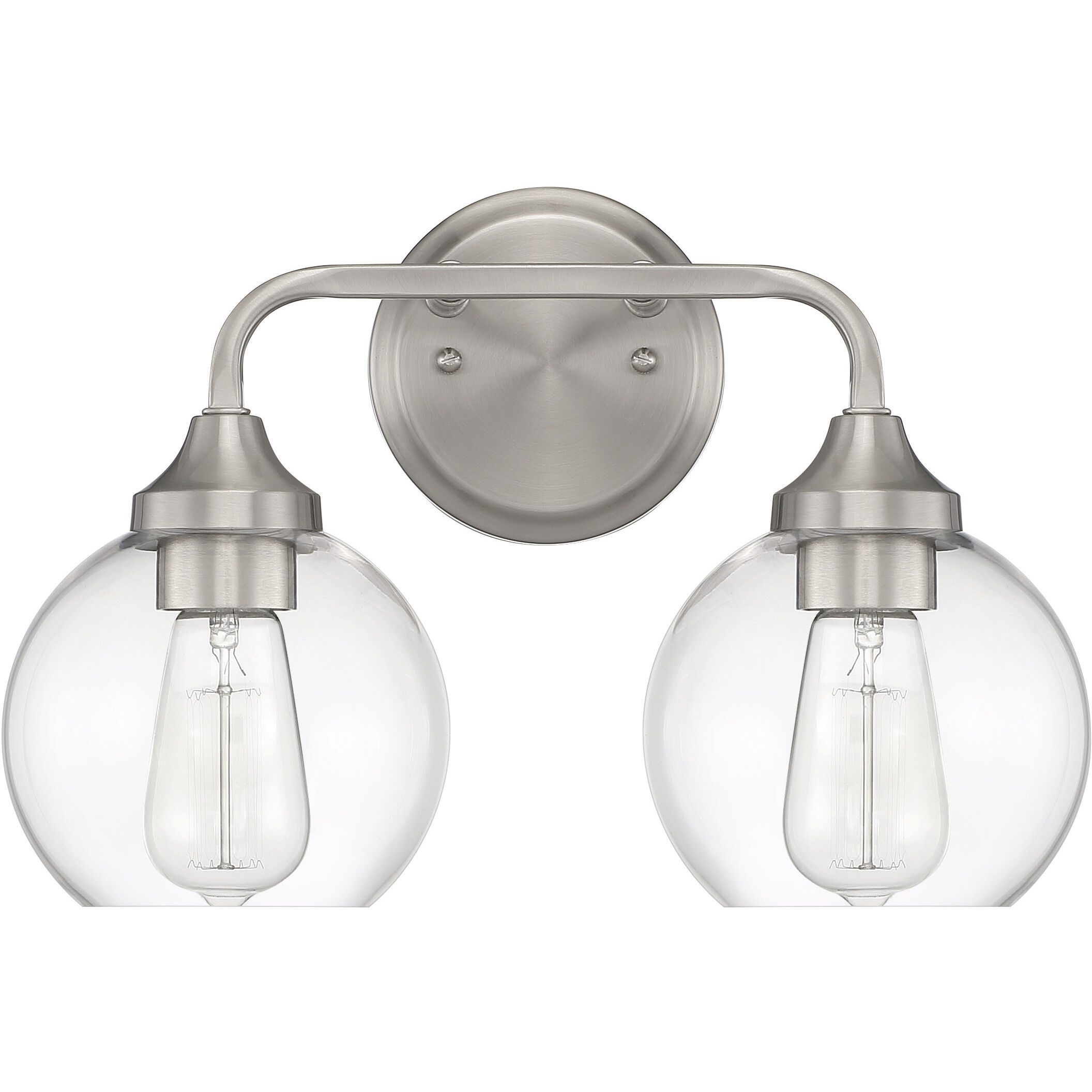 Glenda 2 Light 15 inch Brushed Polished Nickel Vanity Light Wall Light