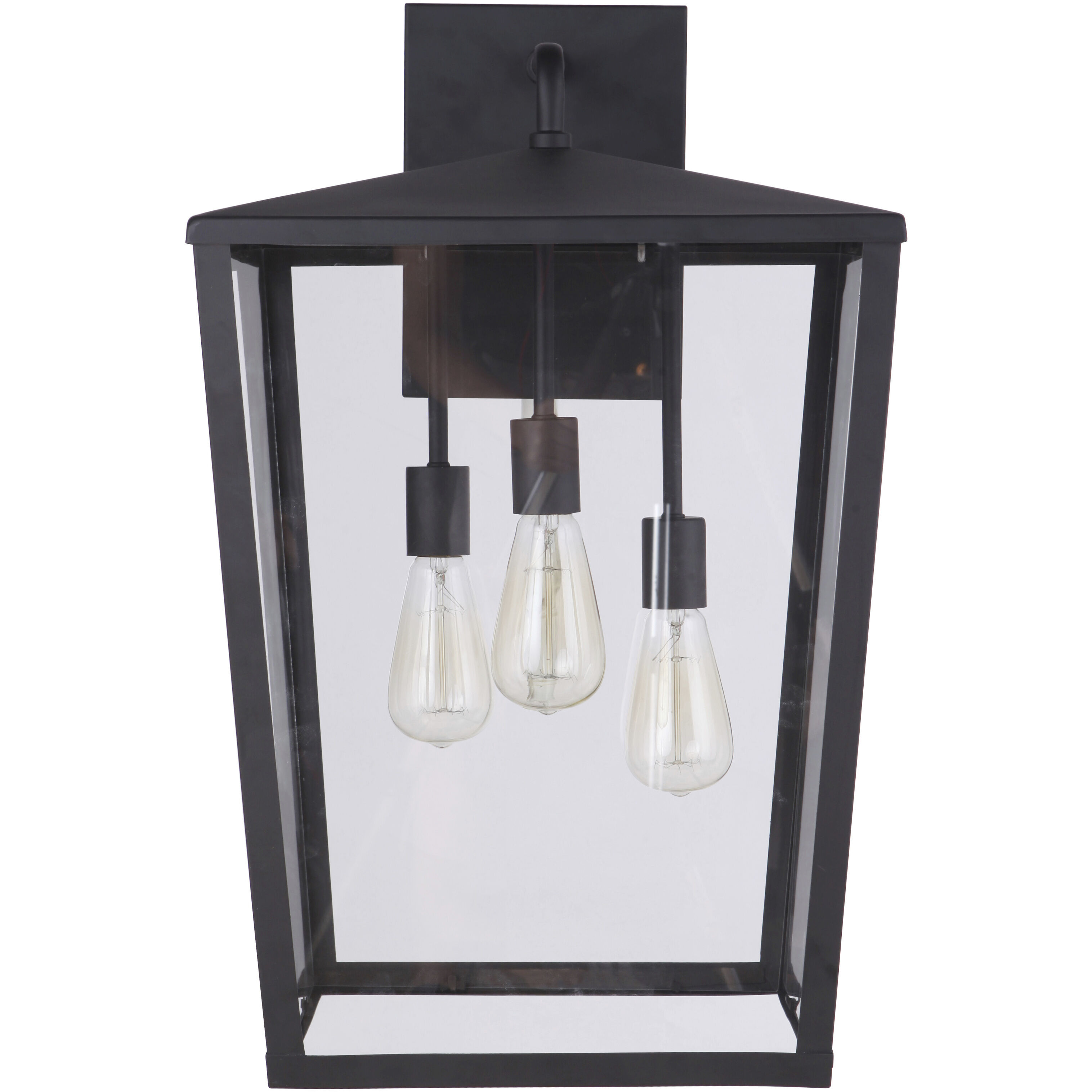 Olsen 3 Light 24 inch Midnight Outdoor Wall Lantern