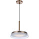 Centric LED 14 inch Satin Brass Pendant Ceiling Light