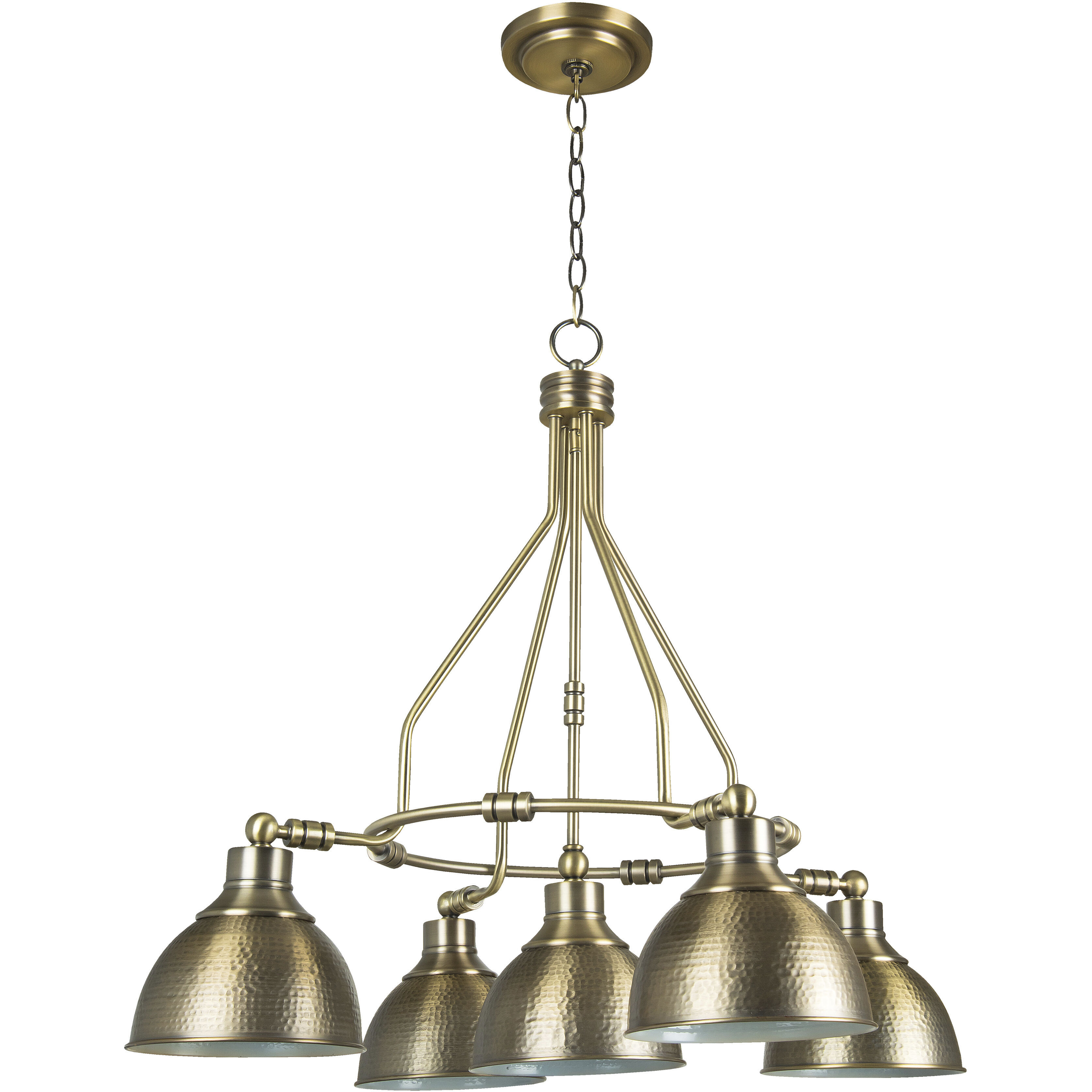 Timarron 5 Light 30 inch Legacy Brass Down Chandelier Ceiling Light