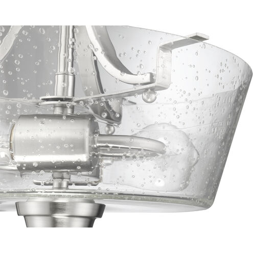 Neighborhood Grace 2 Light 13 inch Brushed Polished Nickel Convertible Semi Flush Ceiling Light in Clear Seeded, Neighborhood Collection