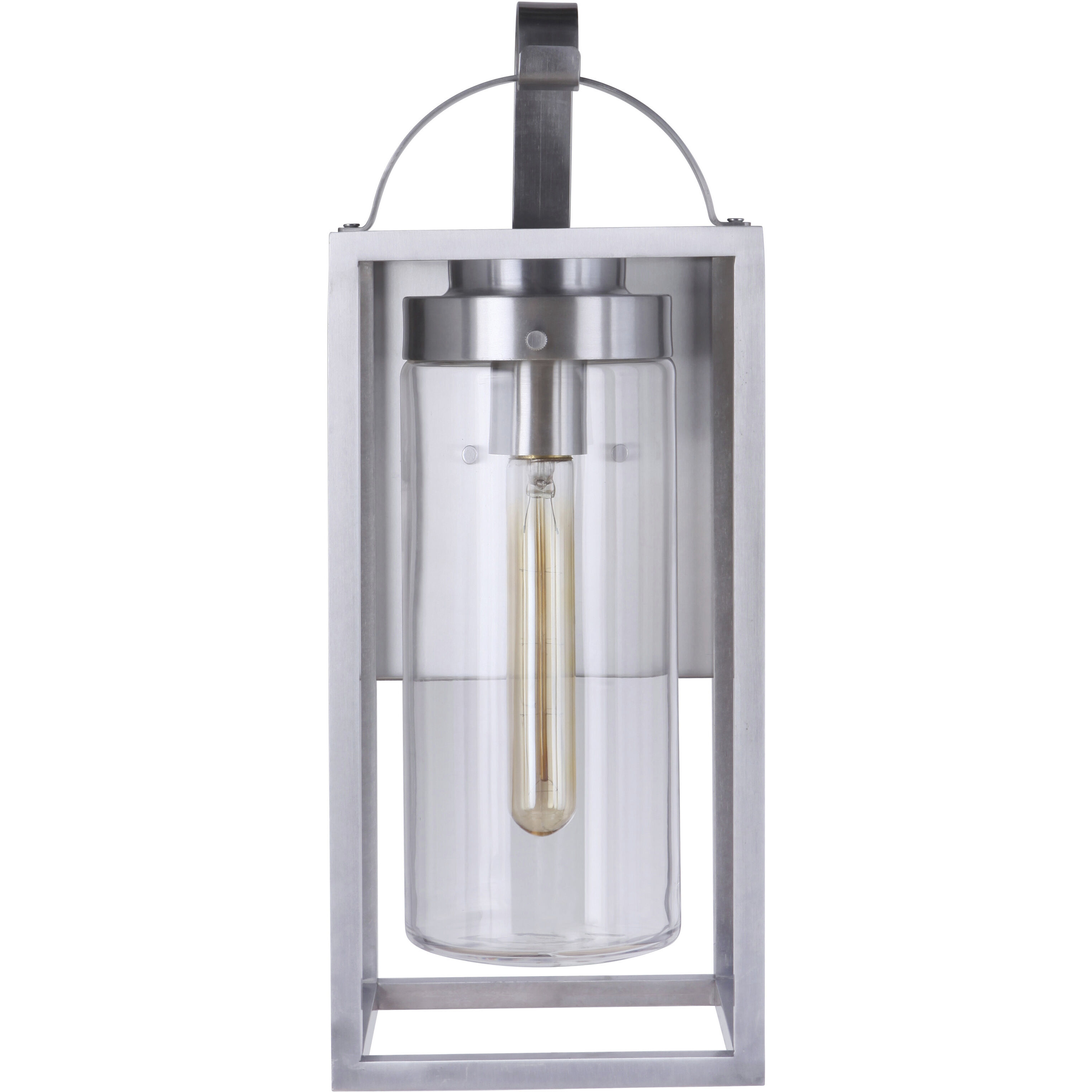 Neo 1 Light 17 inch Satin Aluminum Outdoor Wall Lantern