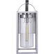 Neo 1 Light 17 inch Satin Aluminum Outdoor Wall Lantern