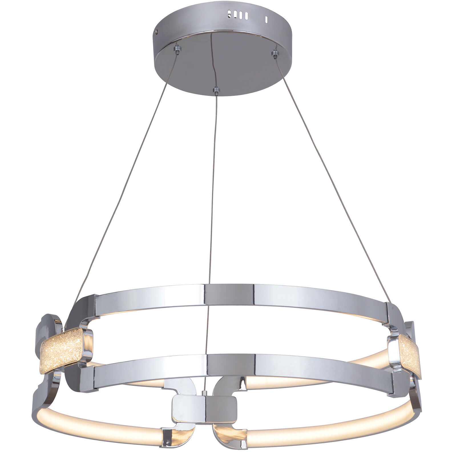 Amulet LED 23.5 inch Chrome Pendant Ceiling Light
