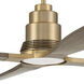 Ricasso 60 inch Satin Brass with Driftwood Blades Ceiling Fan