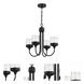 Wrenn 4 Light 20 inch Flat Black Chandelier Ceiling Light