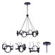 Context LED 28 inch Flat Black Chandelier Ceiling Light