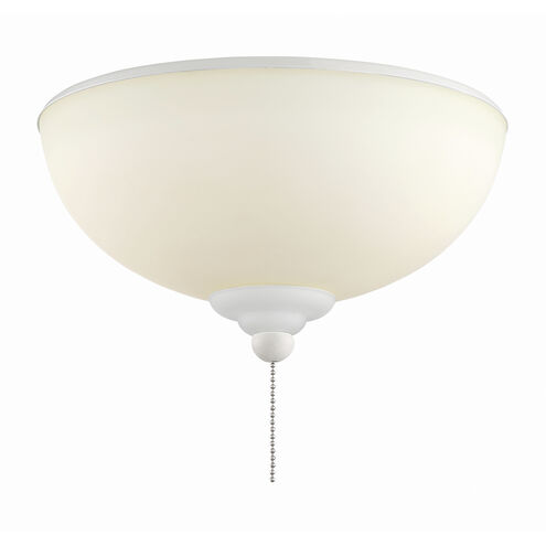 Bowl White Outdoor Fan Light Kit, Universal