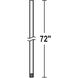 Signature Flat Black Downrod in 72 in.