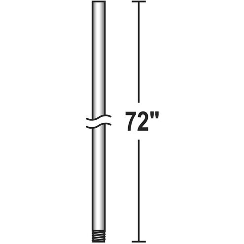 Signature Flat Black Downrod in 72 in.