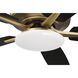 Pro Plus 112 52 inch Satin Brass with Black Walnut/Flat Black Blades Contractor Ceiling Fan, Slim
