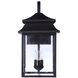 Crossbend 3 Light 24 inch Dark Bronze Gilded Outdoor Wall Lantern