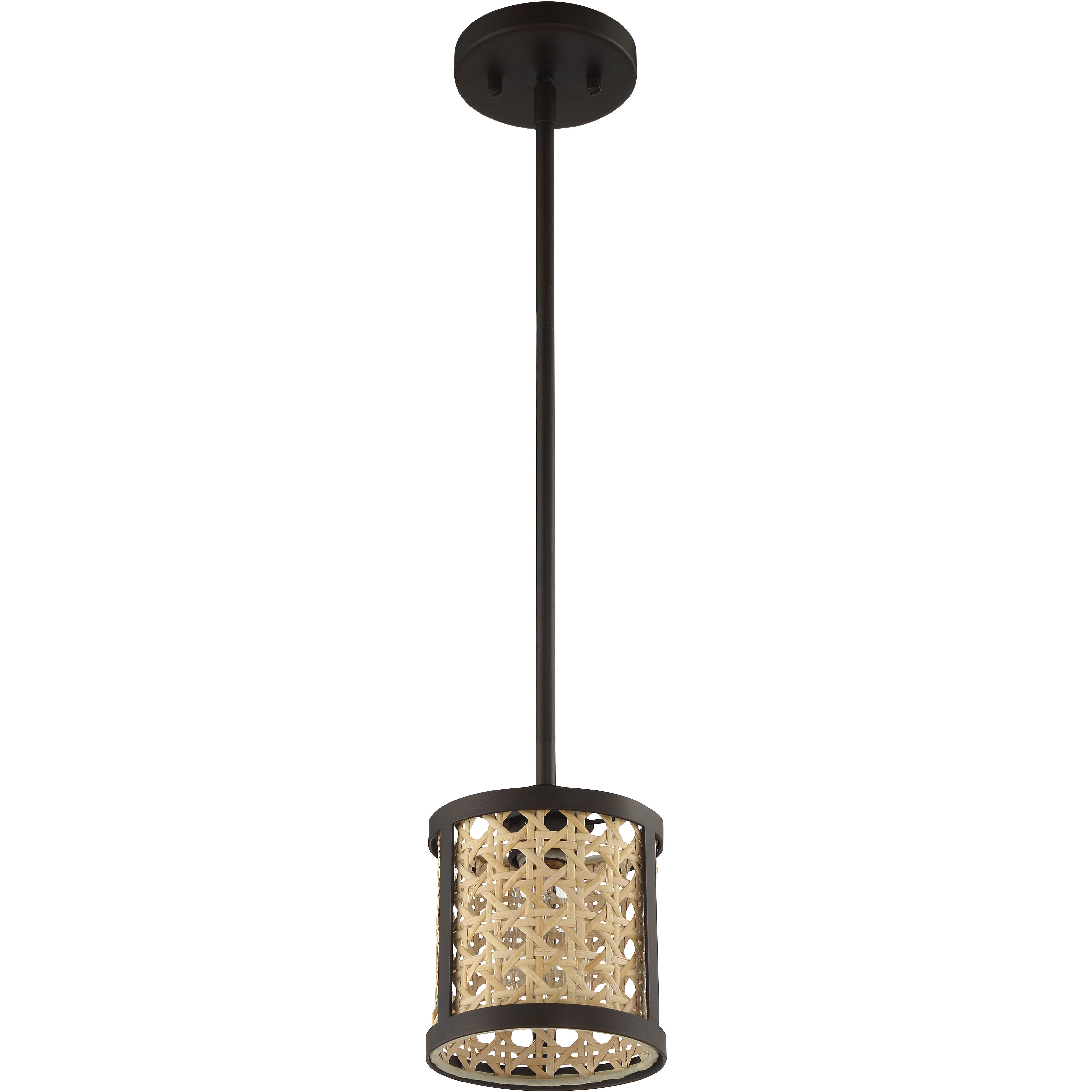 Malaya 1 Light 6 inch Aged Bronze Brushed Mini Pendant Ceiling Light