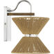 Serena 1 Light 9 inch Chrome/Walnut Wall Sconce Wall Light in Chrome and Walnut