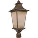 Argent 1 Light 25 inch Aged Bronze Textured Outdoor Post Mount, Large