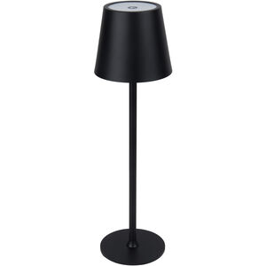 Evans 15 inch 2.00 watt Flat Black Rechargeable Lamp Portable Light