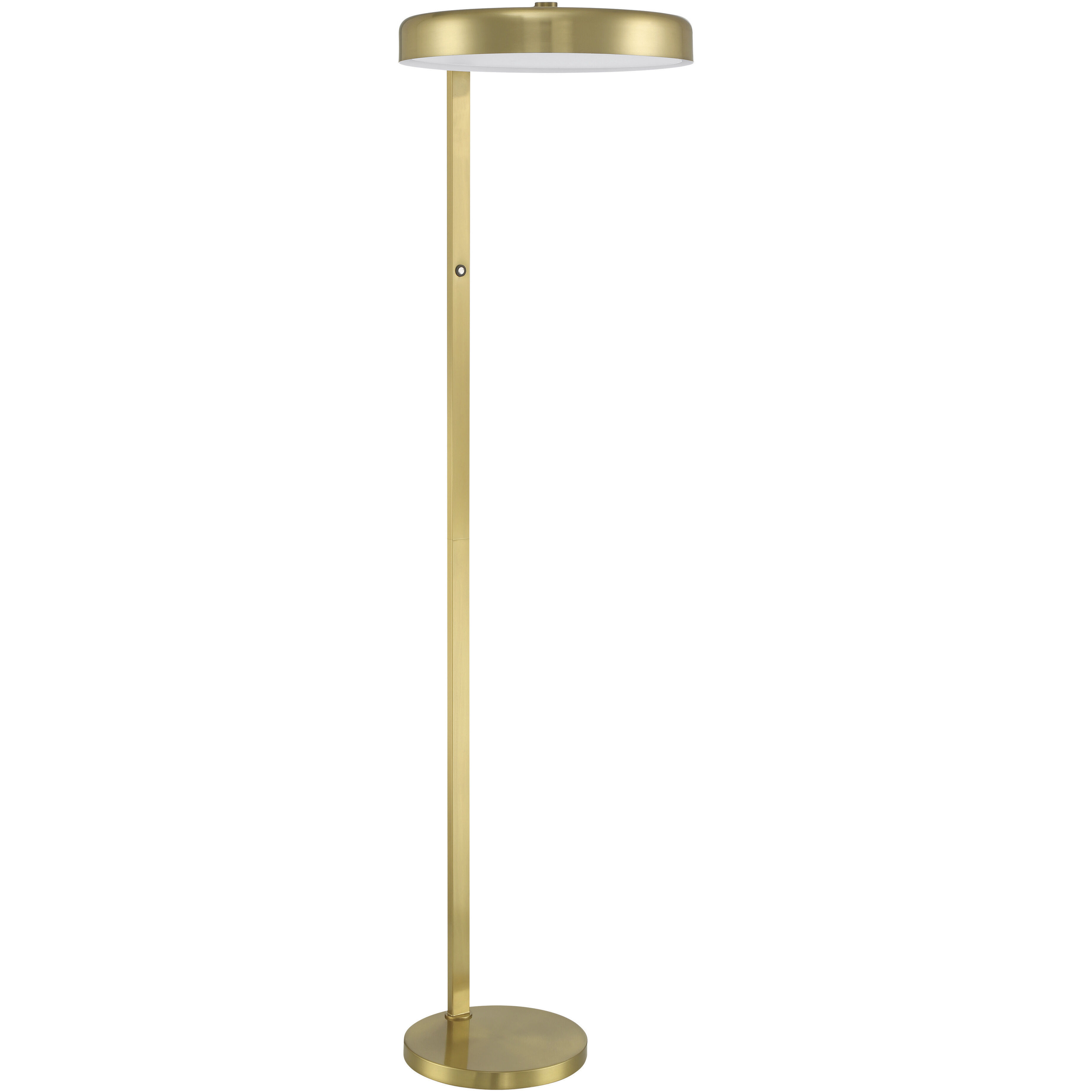 Keeva 57.05 inch 28 watt Satin Brass Floor Lamp Portable Light