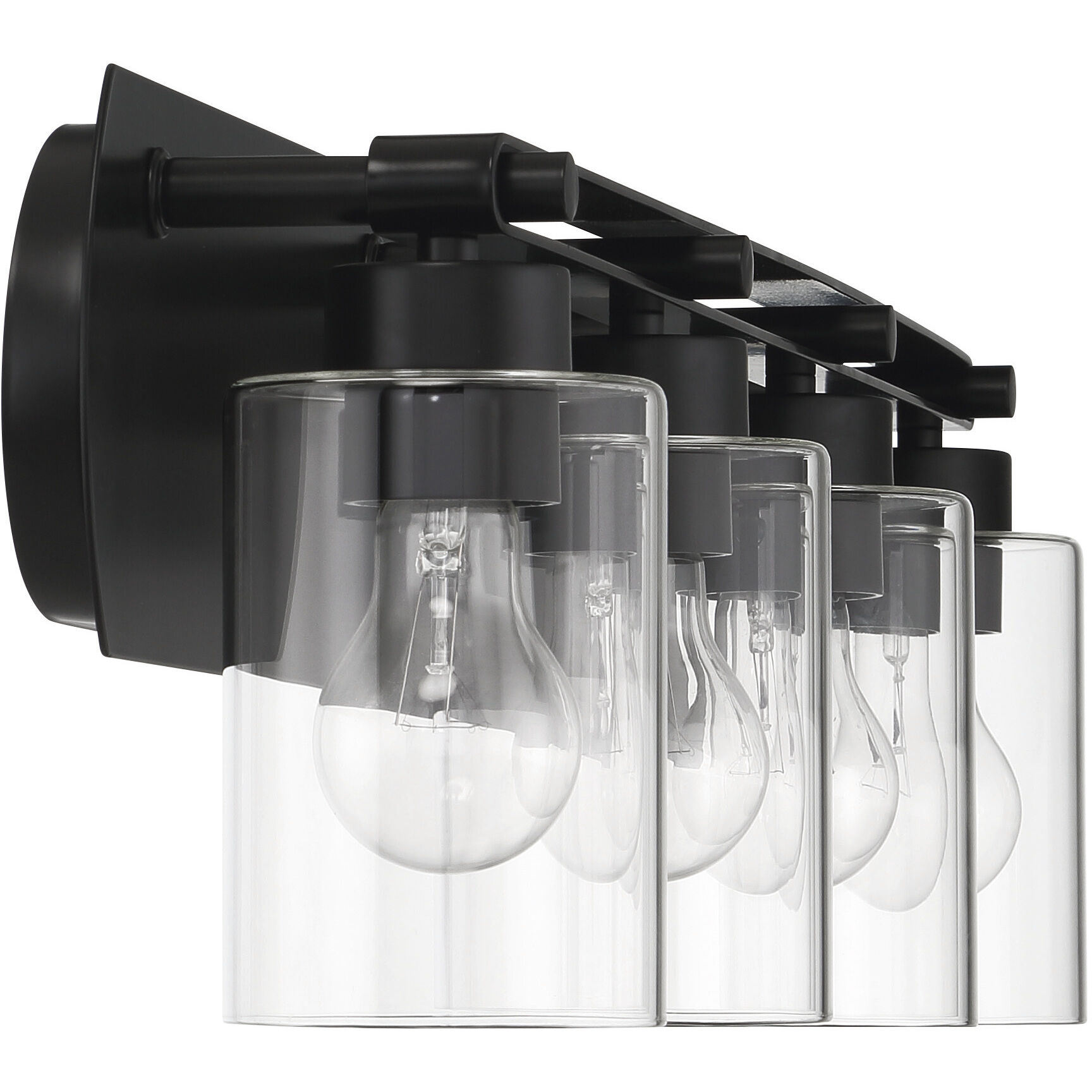 Hendrix 4 Light 30.75 inch Flat Black Vanity Light Wall Light